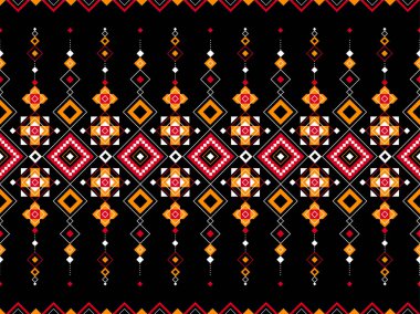 Soyut geometrik kabile etnik ikat folkloru elmaslar. Arka plan, halı, duvar kağıdı, giysi, kumaş, ambalaj, baskı, batik, halk, örgü vektör çizimi için geleneksel desenler. 