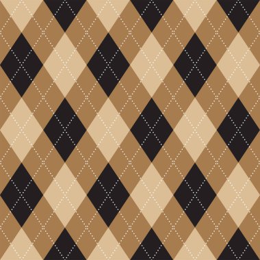 Argyle Rhombuses Soyut Siyah Kahverengi BW Çapraz Çizgi Çizgisi Geometrik Kareli Gingham Dikişli Kumaş Çorap Kumaş Parmak İzi Tekstil Desensiz Arkaplan Vektör Resimleri