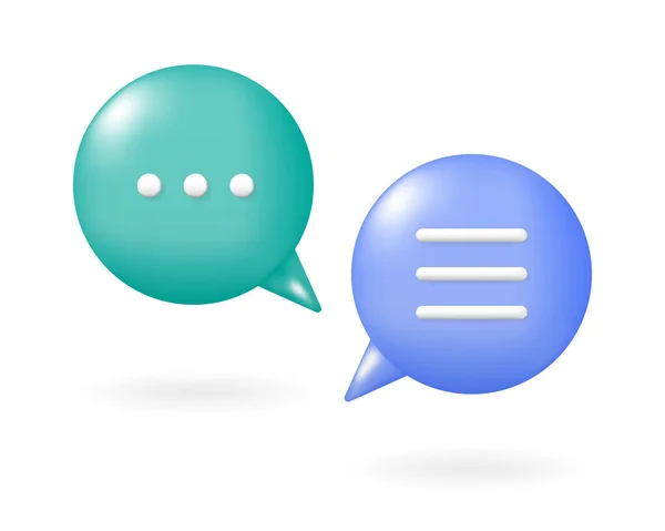 Color Discurso Burbuja Globo Elemento Para Conversación Cómic Hablar Mensaje — Vector de stock