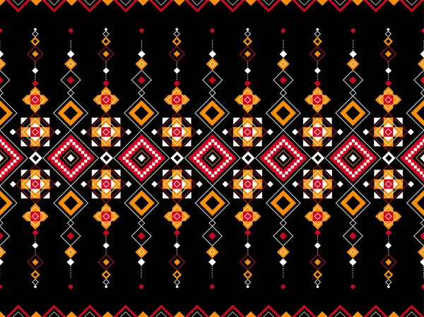 Abstrakte Geometrische Ethnische Ikat Folklore Diamanten Orientalisches Nahtloses Muster Traditionelles — Stockvektor