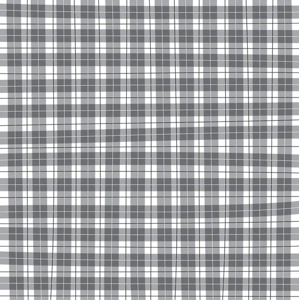 Plain Black White Grey Gingham Tartan Plaid Buffalo Scott Seamless — Image vectorielle