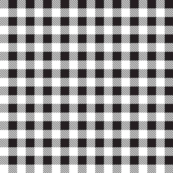 Schwarz Weiß Diagonale Linie Tartan Karo Kariert Gingham Muster Hintergrund — Stockvektor