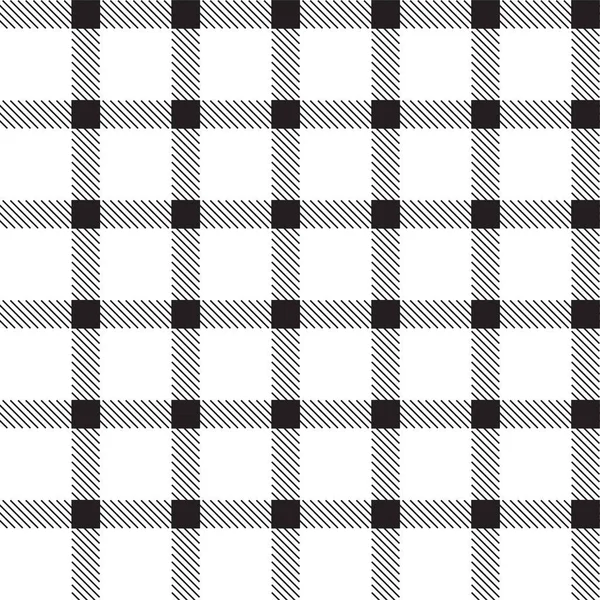 Black White Cute Line Stripe Striped Checkered Scott Plaid Tartan — Stock Vector