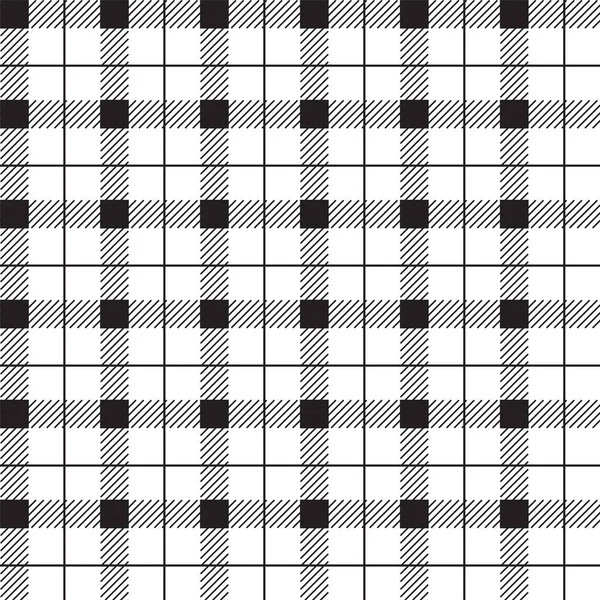 Schwarz Weiß Grau Cute Line Stripe Striped Plaid Kariert Scott — Stockvektor