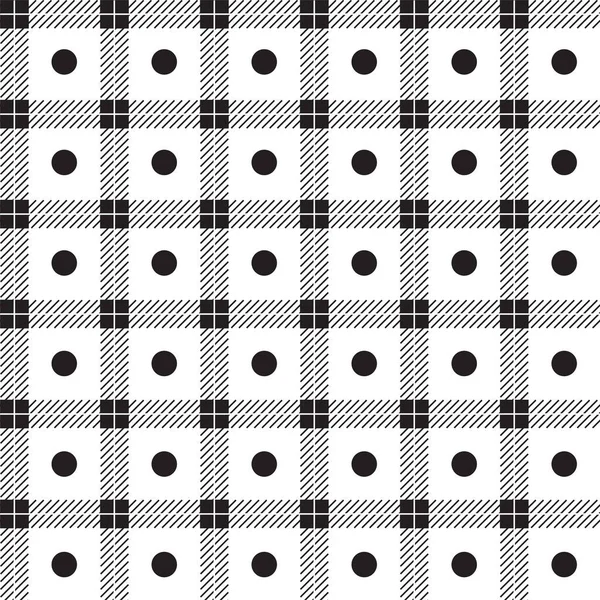 Mignon Cercle Polkadot Rond Point Géométrie Élément Noir Blanc Gris — Image vectorielle