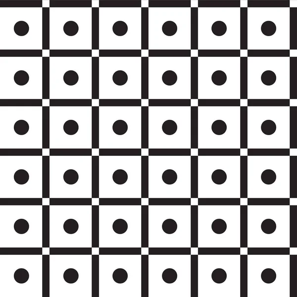 Polkadot Circle Dot Sphere RainbowかわいいブラックホワイトBwスコットプレイタータンチェックラインオーバーラップ交差点ギンガムシームレスパターン漫画ベクトルイラストプリント背景ファッション生地 — ストックベクタ