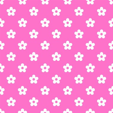 Şirin Beyaz Papatya Çiçeği Pembe desenli Çizgili Çizgili Çizgili Geometrik Şekil Vektör Çizgi Film Çizim Masası Örtüsü, Piknik Ambalaj Kağıdı, Mat, Kumaş, Tekstil, Atkı.