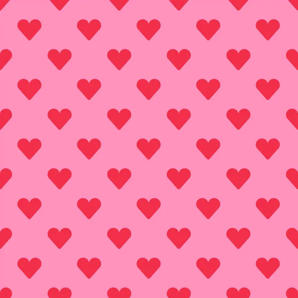 Roztomilé Srdce Láska Valentýna Červená Růžová Vzor Proužek Pruhované Pozadí — Stockový vektor