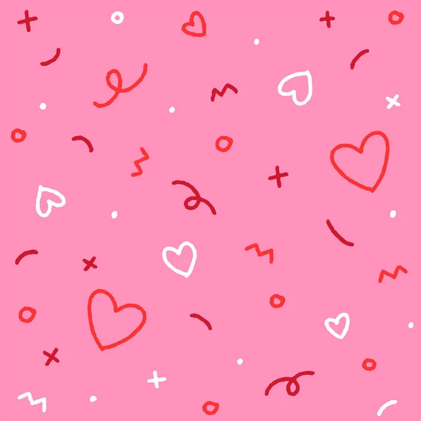 Lindo Día San Valentín Resumen Confetti Sprinkle Sparkle Shine Forma — Vector de stock