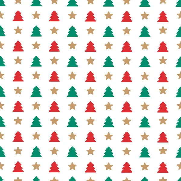 Hübsch Frohe Weihnachten Grün Blaukiefer Weihnachtsbaum Stern Element Hintergrund Vektor — Stockvektor