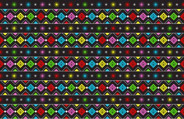 Soyut sevimli renk geometrik kabile folkloru baklava desenli geleneksel arkaplan, halı, duvar kağıdı, giysi, kumaş, ambalaj, baskı, batik, folklor, örgü, şerit vektör