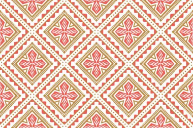 Etnik Soyut Arka plan sevimli eski gül kahverengi geometrik kabile motifi Arap Aztek doğuya özgü desen geleneksel tasarım duvar kağıdı kumaşı kumaş paketleme batik halk vektörü