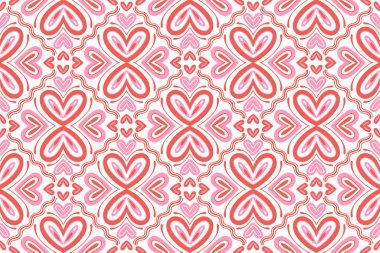 70 'lerin etnik Retro Soyut Arkaplan Şirin Sevgililer Günü Sevgi Çiçeği Kırmızı Motif Geometrik Oryantal Yerli Halı Duvar Kağıdı Kumaş Kumaşı