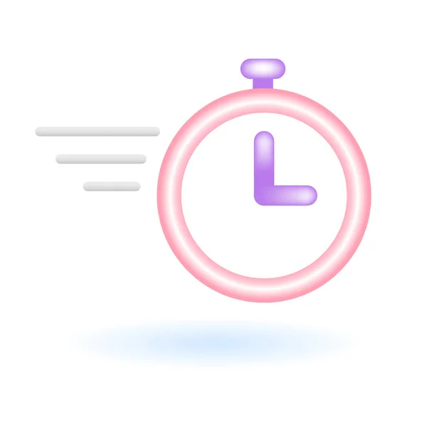 Chronomètre Horloge Flash Sale Icône Concept Promotion Des Achats Ligne — Image vectorielle