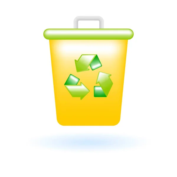 Recycle Bin Trash Can Garbage Icon Экологическая Концепция Устойчивого Развития — стоковый вектор