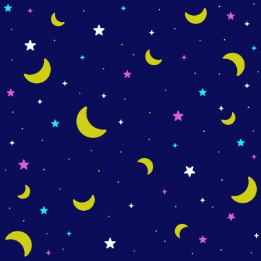 Şirin Konfeti Star Nightsky Meteor Çekici Yıldız Hilal Parıltısı Küçük Polkadot Çizgisi Mini Kalp Soyut Renkli Pastalar Kusursuz Arkaplan
