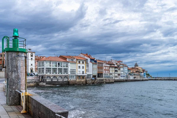 stock image Luanco, Asturias, Spain, October 30, 2022.View of the town of Luanco, Lluancu, in Asturias. High quality photo