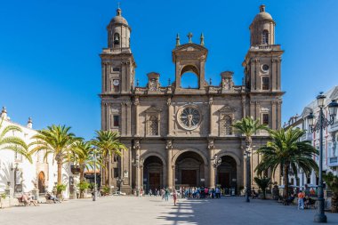 Las Palmas, Spain, December 31, 2022. Cathedral of Santa Ana in Las Palmas, Gran Canaria, Spain. High quality photo
