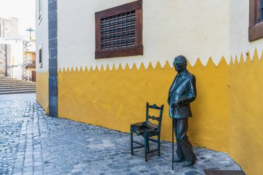 Las Palmas, Spain, December 31, 2022.Monument to Nestor Alamo in Las Palmas, Gran Canaria, Spain. High quality photo