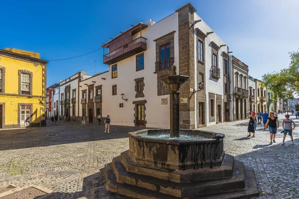 Las Palmas, Spain, December 31, 2022. Plaza del Pilar Nuevo in Las Palmas, Gran Canaria, Spain. High quality photo