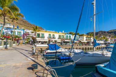 Puerto de Mogan, Gran Canaria, Spain, December 22, 2022. View of Puerto de Mogan, Gran Canaria, Spain. High quality photo