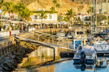 Puerto de Mogan, Gran Canaria, Spain, December 22, 2022. View of Puerto de Mogan, Gran Canaria, Spain. High quality photo