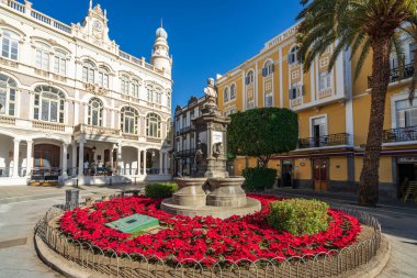 Las Palmas, Spain, December 21, 2022. Plaza Cairasco in Las Palmas, Gran Canaria, Spain. High quality photo