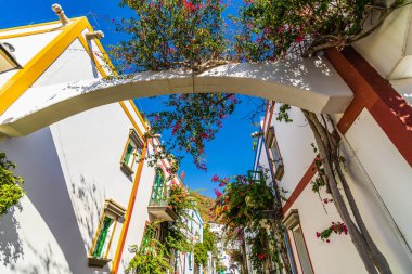 Colorful streets in the town of Puerto de Mogan, in Gran Canaria, Spain. High quality photo