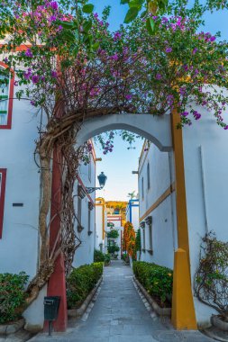 Colorful streets in the town of Puerto de Mogan, in Gran Canaria, Spain. High quality photo