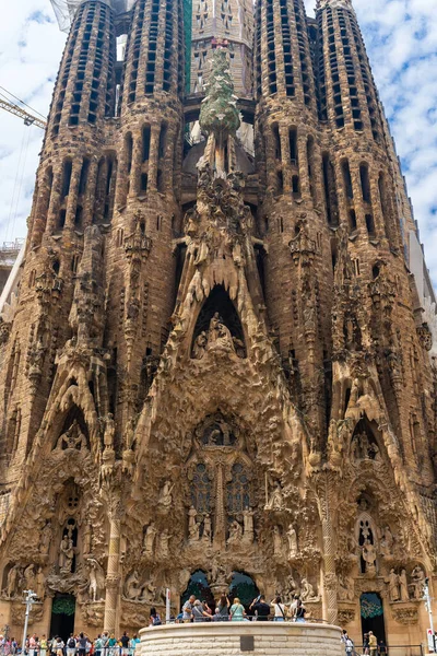 2023年6月13日 西班牙巴塞罗那 西班牙加泰罗尼亚巴塞罗那的Sagrada Familia圣殿 高质量的照片 — 图库照片