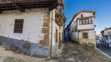 İspanya 'nın Salamanca kentindeki güzel Candelario kasabasının manzarası. Yüksek kalite fotoğraf