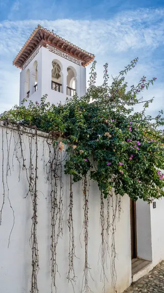 Endülüs, İspanya 'daki Büyük Granada Camii' nin kulesi. Yüksek kalite fotoğraf