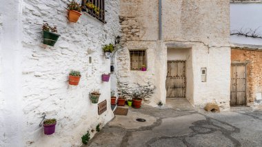 Capileira, Granada, Endülüs, İspanya 'daki güzel Alpujarra köyü. Yüksek kalite fotoğraf