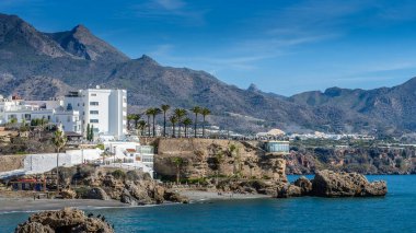 Nerja, İspanya, 13 Şubat 2024, Malaga, Endülüs, İspanya. Yüksek kalite fotoğraf