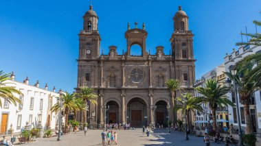 Las Palmas, İspanya, 2 Kasım 2024. Las Palmas de Gran Canaria Katedrali. Kanarya Adaları. Yüksek kalite fotoğraf
