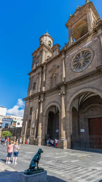 Las Palmas, İspanya, 2 Kasım 2024. Las Palmas de Gran Canaria Katedrali. Kanarya Adaları. Yüksek kalite fotoğraf
