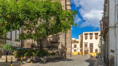 Las Palmas, İspanya, 2 Kasım 2024. Las Palmas de Gran Canaria 'nın eski bir kasabası. Yüksek kalite fotoğraf