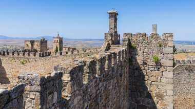 Extremadura, İspanya 'daki Trujillo Kalesi. Yüksek kalite fotoğraf