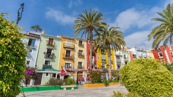 Villajoyosa, Alicante, 16 Şubat 2025. İspanya, Alicante Villajoyosa 'nın manzarası. Yüksek kalite fotoğraf