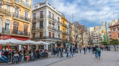 Valencia, İspanya, 23 Şubat 2025. Valensiya 'nın tarihi merkezi. Yüksek kalite fotoğraf