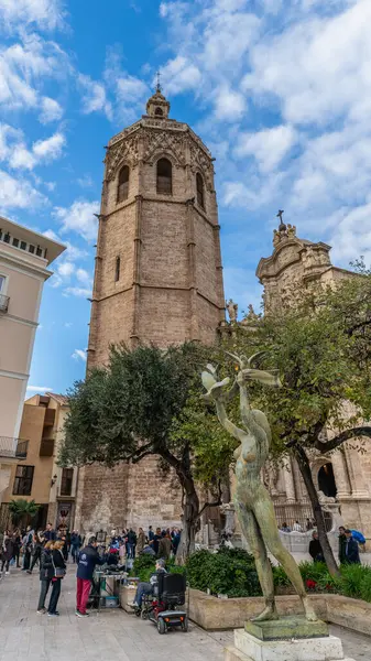 Valencia, İspanya, 23 Şubat 2025. Valensiya 'nın tarihi merkezi. Yüksek kalite fotoğraf