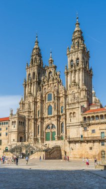 Santiago de Compostela, 20 Haziran 2025. Santiago de Compostela Katedrali, Galiçya, İspanya. Yüksek kalite fotoğraf