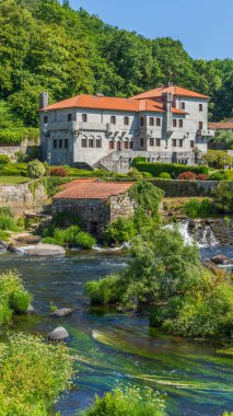 Ponte Maceira, A Coruna eyaletindeki güzel bir Galiçya köyü. Yüksek kalite fotoğraf