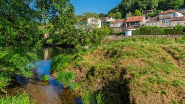 Ponte Maceira, A Coruna eyaletindeki güzel bir Galiçya köyü. Yüksek kalite fotoğraf