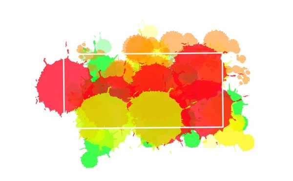 backdrop Colorful splashes on white background, Abstract red blue yellow watercolor splashes