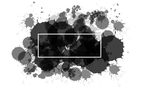Monoton Háttér Vízcseppek Szétszórva Egy Fehér Háttér Absztrakt Fekete Fehér — Stock Fotó