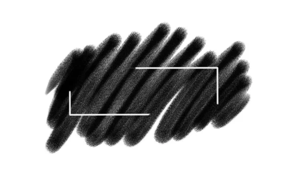 Hintergrund Bleistiftkritzelei Abstrakter Schwarz Weißer Rahmen — Stockfoto