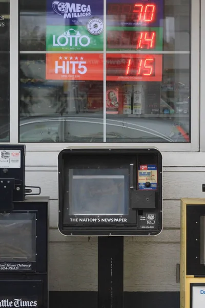 Washington Usa April 2022 Empty Newspaper Vending Machines America — Stock Photo, Image