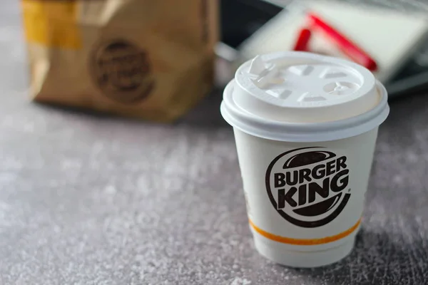 Bangkok Thailand January 2023 Burger King Coffee Cup Shop —  Fotos de Stock
