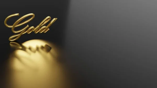 Render Golden Euro Sign Black Background Copy Space — Zdjęcie stockowe
